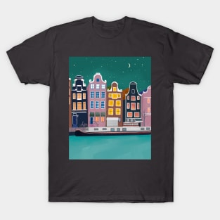 Amsterdam night City T-Shirt